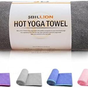 Non Slip Microfiber Yoga Towel 72 x 24 Inch Sweat Absorbent Hot Yoga Mat Towel