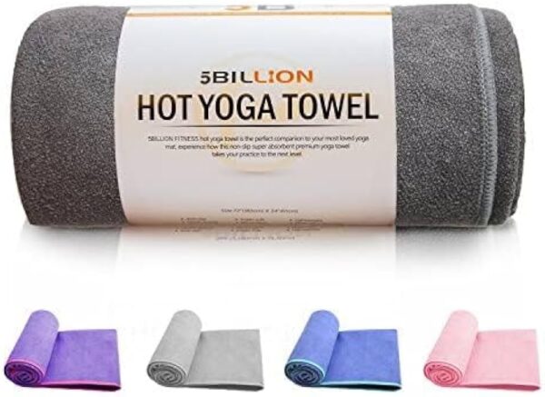 Non Slip Microfiber Yoga Towel 72 x 24 Inch Sweat Absorbent Hot Yoga Mat Towel